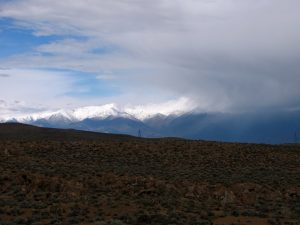 Storm over the White Mountains, as seen from Hwy 395 in the Owens Valley