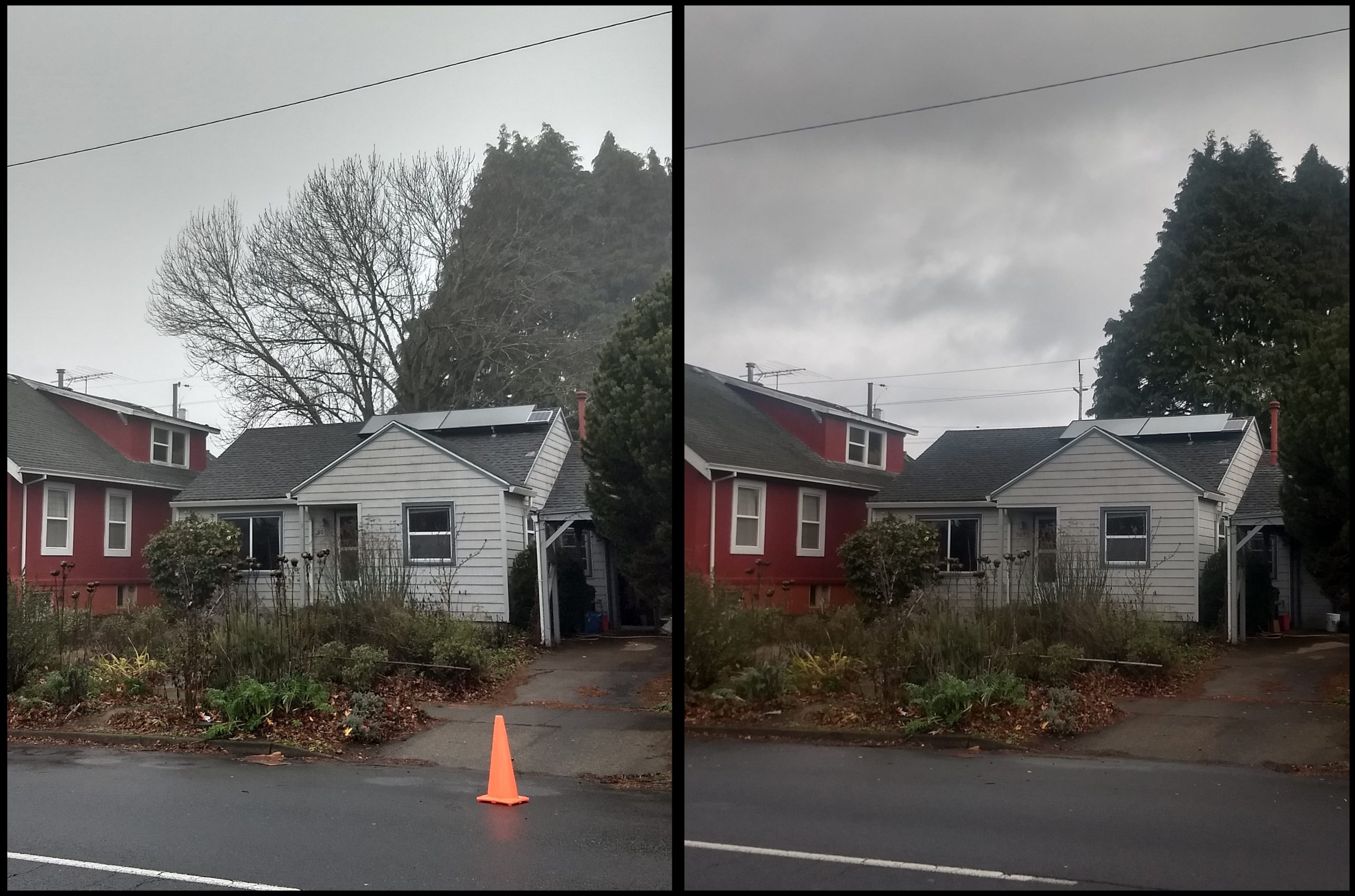Street view before and after