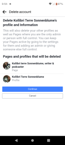 Facebook delete